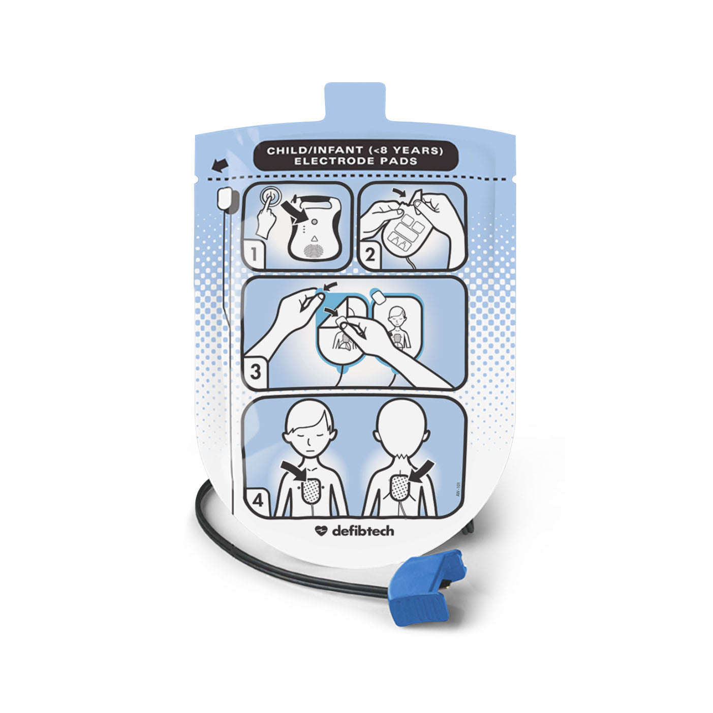 Defibtech Semi/Fully Auto Pediatric Defibrillator Pads image 0